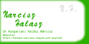 narcisz halasz business card