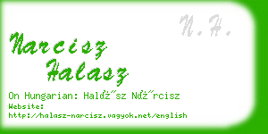 narcisz halasz business card